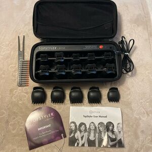 TopStyler Black Hair Styling Curling Tool Set